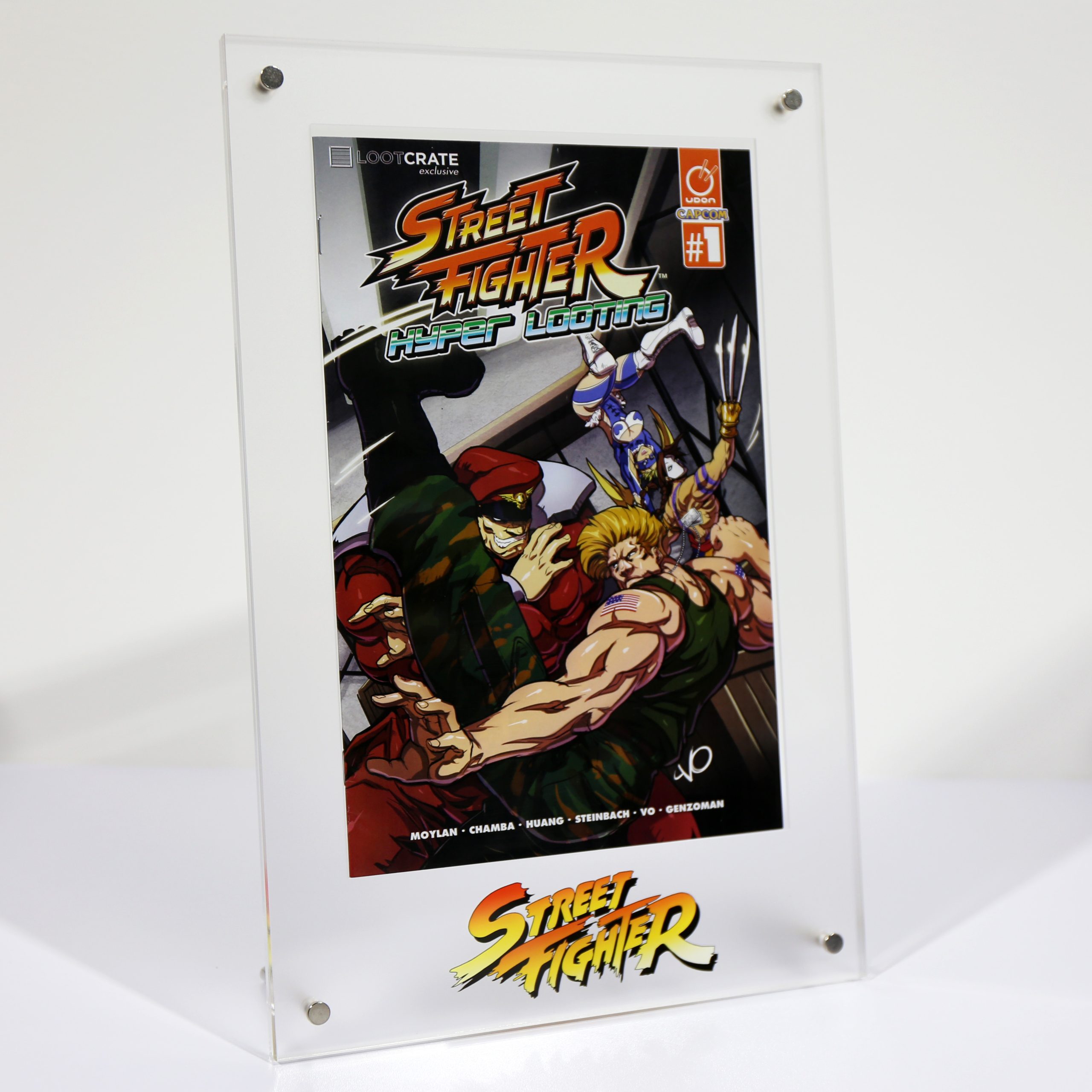 Street Fighter Single Comic Acrylic Display Stand.