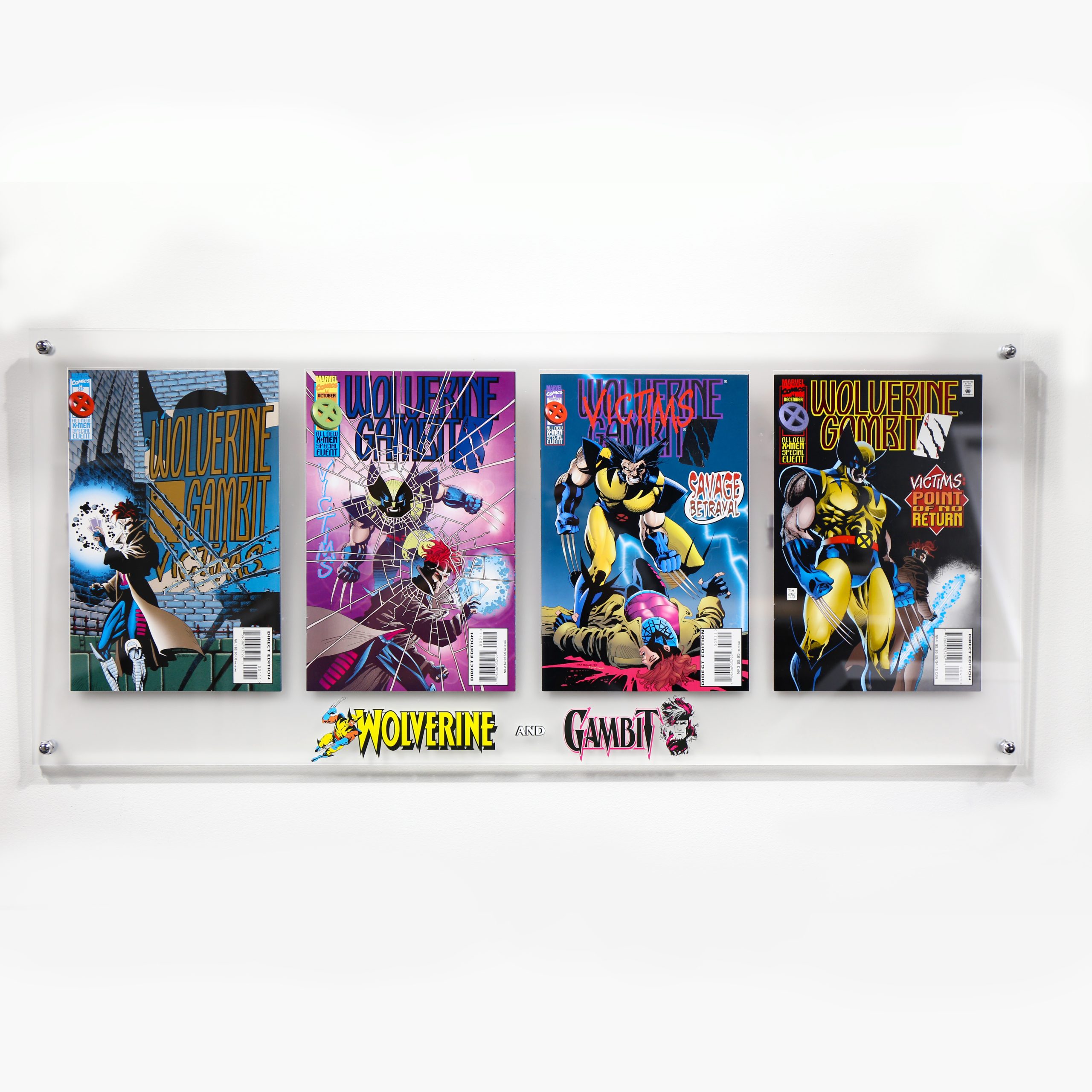 Wolverine and Gambit Acrylic Comic Display