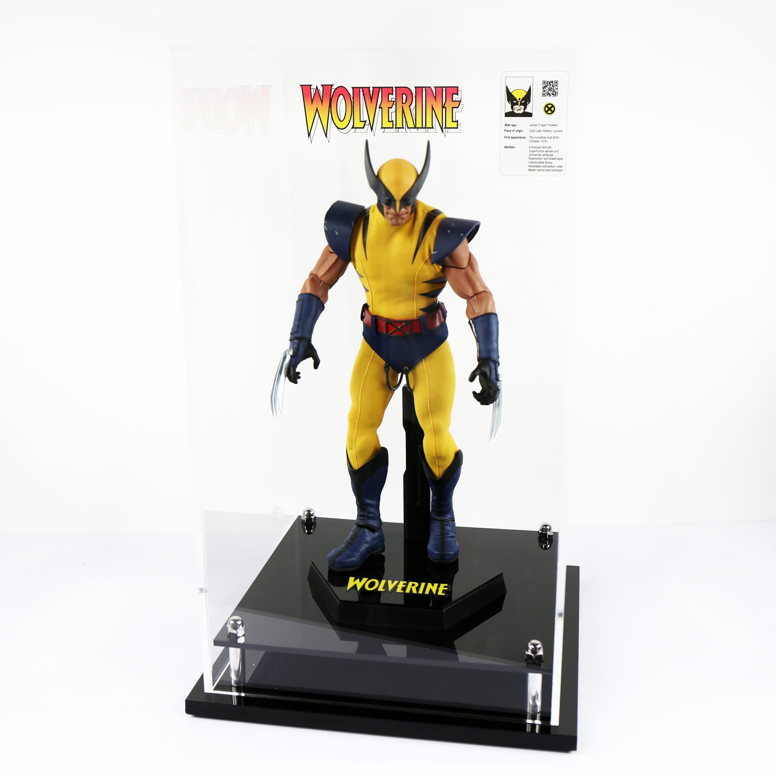 Wolverine 1:6 Scale Figurine Acrylic Display Case.
