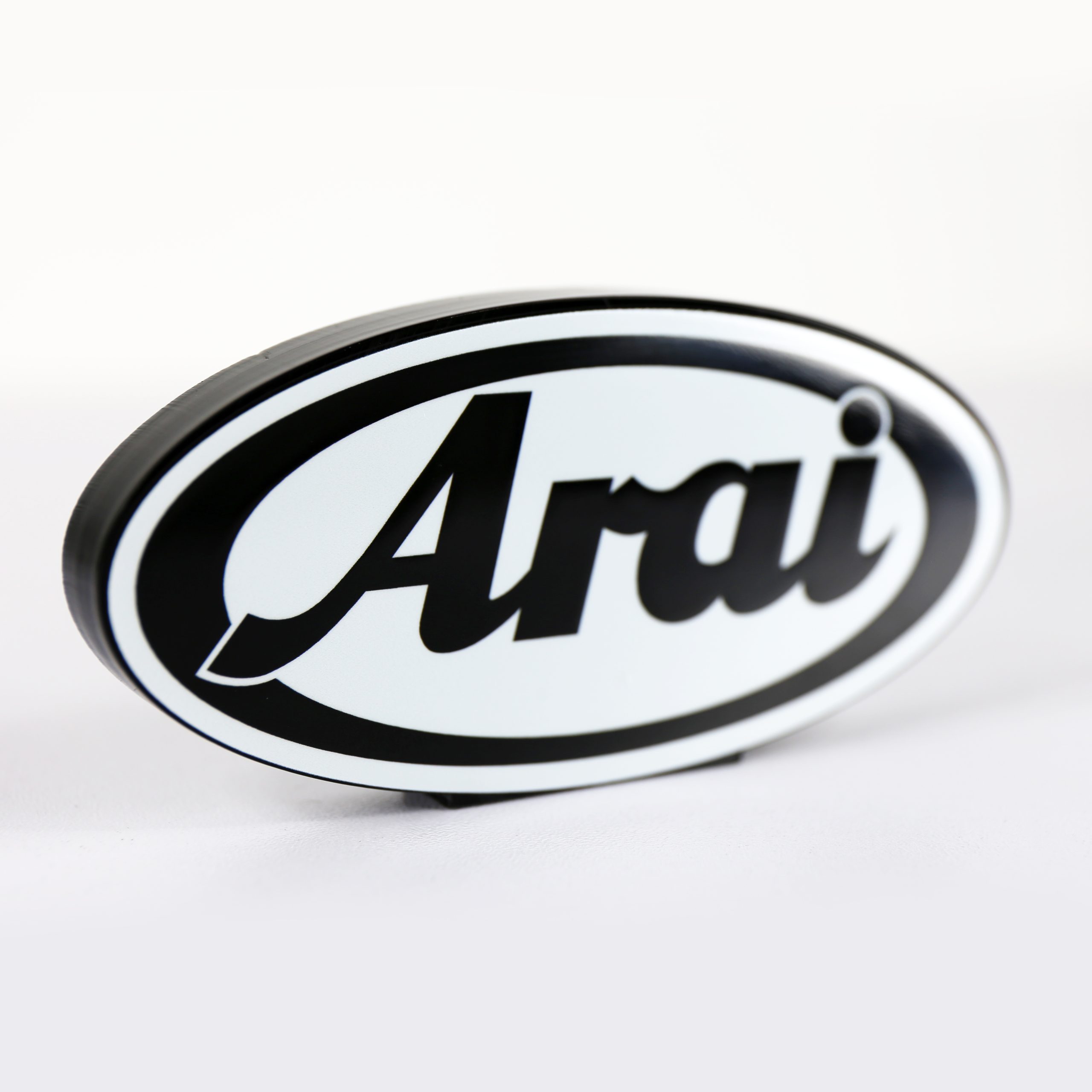 Arai Acrylic Self Standing 3D Logo Sign.