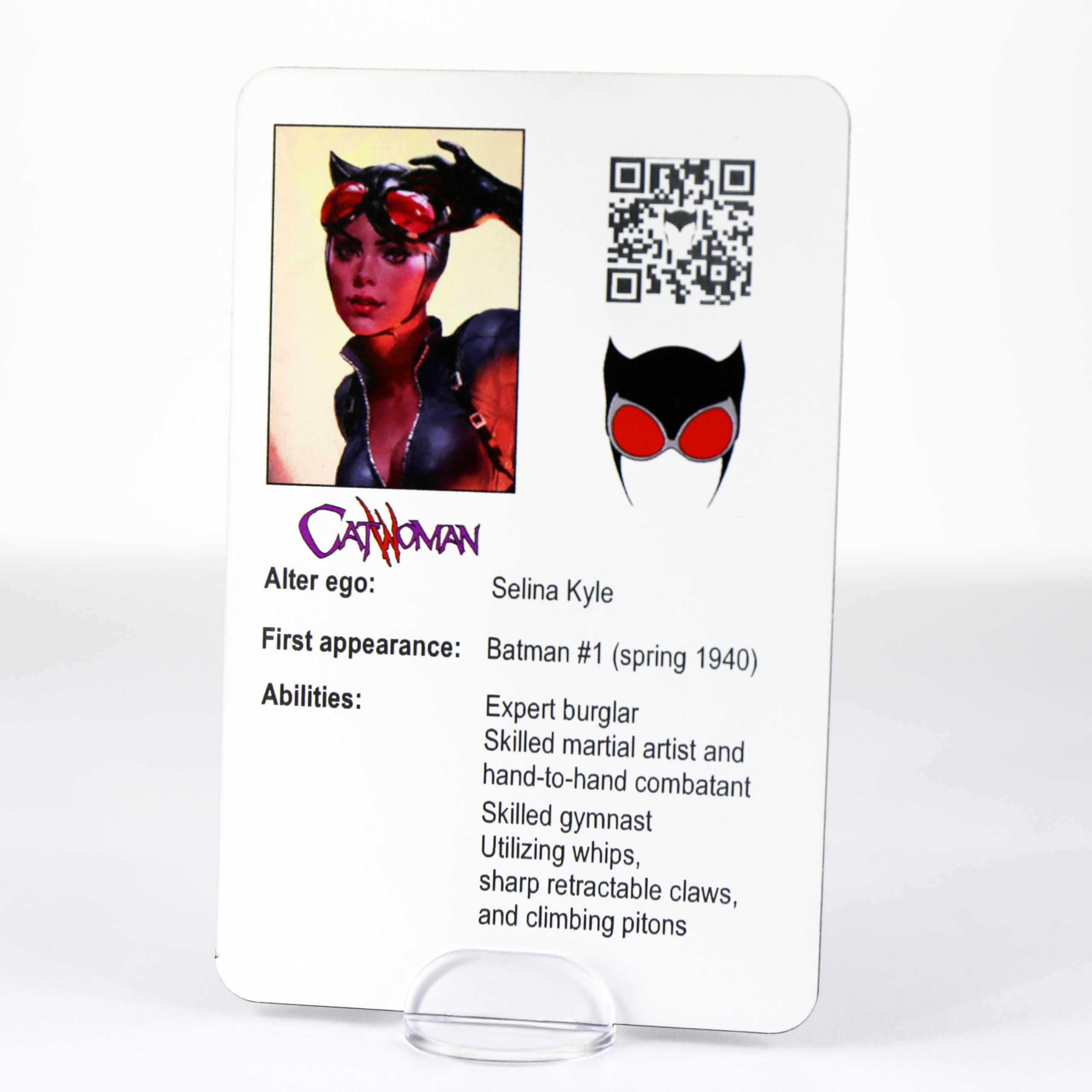 Cat Woman Self Standing ID Trading Card