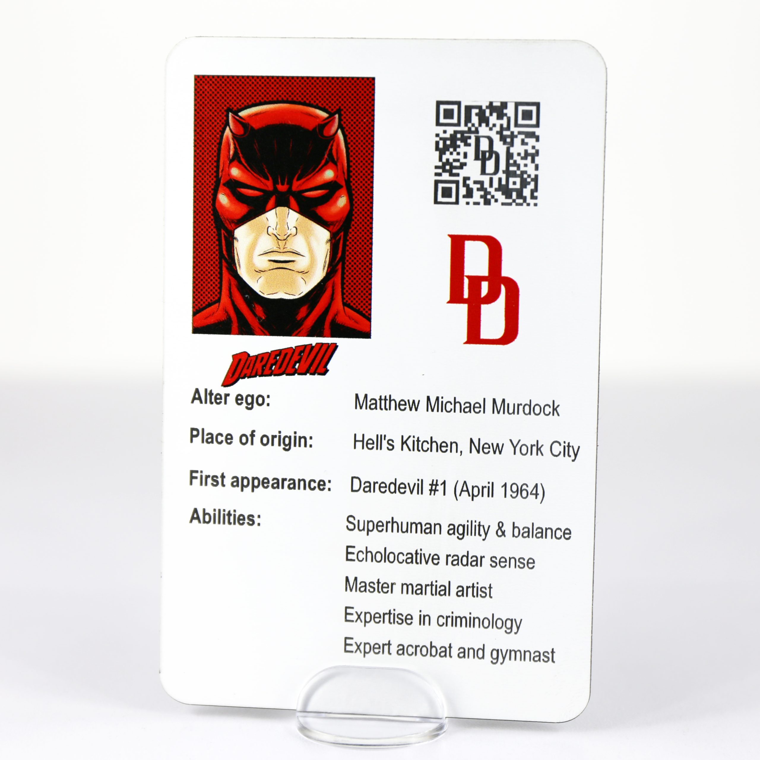 Dare Devil Self Standing ID Trading Card