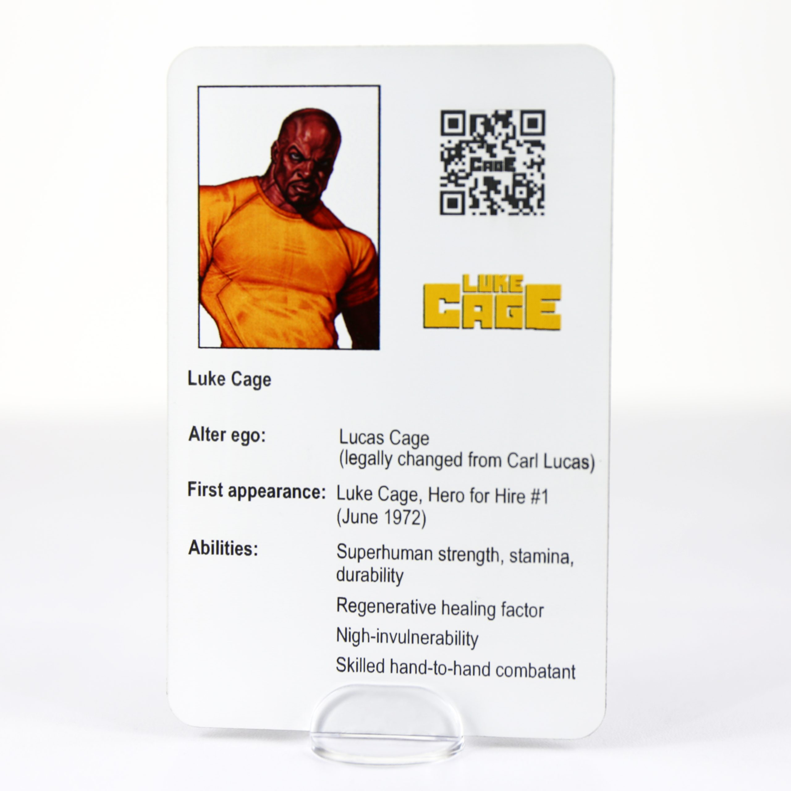 Luke Cage Self Standing ID Trading Card