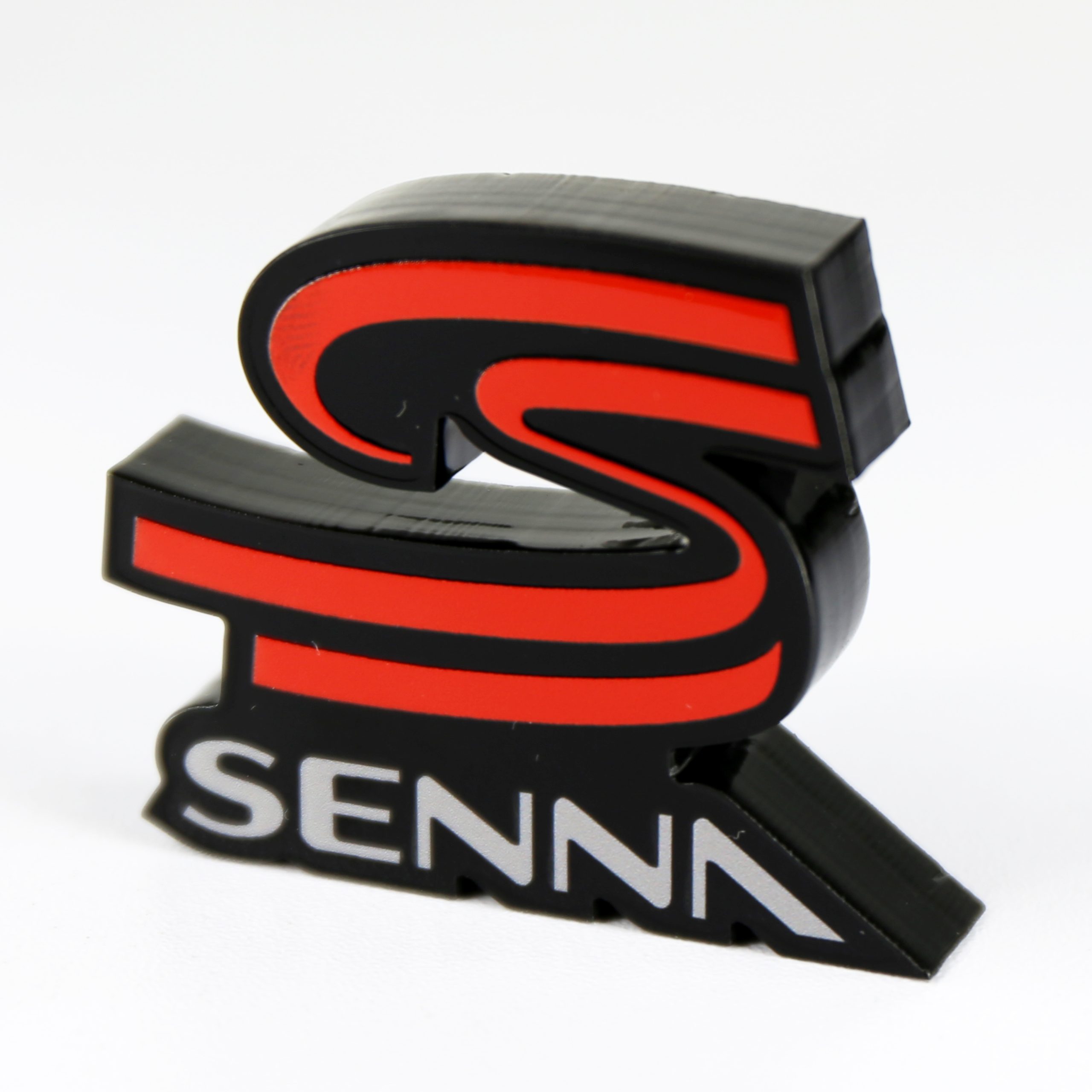 Ayrton Senna Acrylic Self Standing 3D Logo Sign.